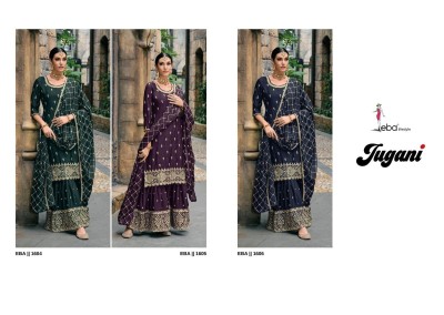 Eba lifestyle newly luanch jugani heavy designer embroidered sarara suit with designer dupatta at wholsale rate  readymade suit catalogs