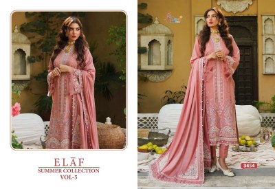 Elaf summer collection vol 5 by Shree fab pure reyon unstitched dress material catalogue  salwar kameez catalogs