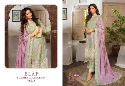 Elaf summer collection vol 5 by Shree fab pure reyon unstitched dress material catalogue  salwar kameez catalogs