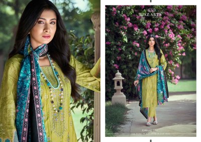 Elan by Riaz arts Pure karachi lawn cambric cotton dress material catalogue at affordable rate dress material catalogs