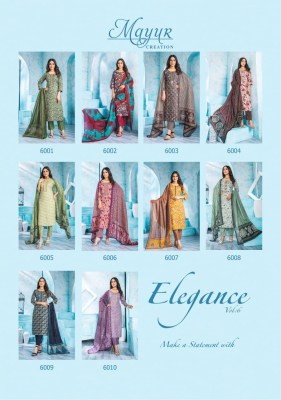 Elegance Vol 6 by Mayur pure cotton printed embroidered neck unstitched suit catalogue   salwar kameez catalogs