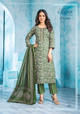 Elegance Vol 6 by Mayur pure cotton printed embroidered neck unstitched suit catalogue   salwar kameez catalogs