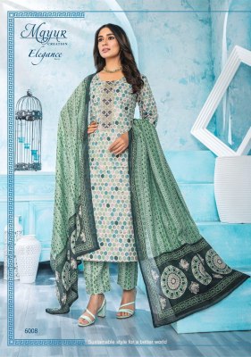 Elegance Vol 6 by Mayur pure cotton printed embroidered neck unstitched suit catalogue   salwar kameez catalogs