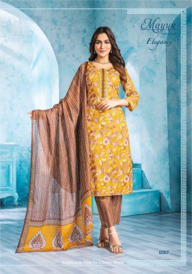 Elegance Vol 6 by Mayur pure cotton printed embroidered neck unstitched suit catalogue   salwar kameez catalogs