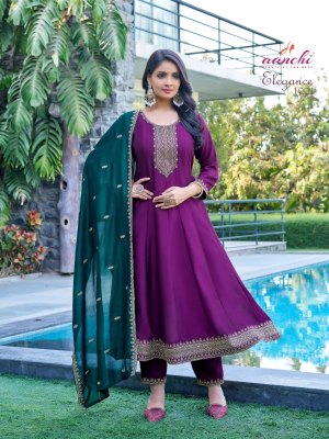 Elegance by Aanchi Vichitra Silk Super Quality readymade suit catalogue at affordable rate readymade suit catalogs