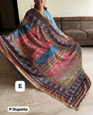 Elegant Pakistani Chinon Silk Dupatta with Hit Print  Mirror Work 4 Side Border Perfect for Any Ethnic Attire Wholesale dupatta