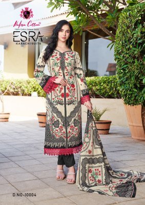 Esra vol 10 by Nafisha cotton Pure Soft Digital style unstitched suit catalogue at affordable rate dress material catalogs