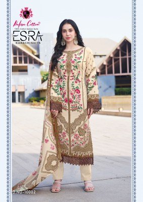 Esra vol 10 by Nafisha cotton Pure Soft Digital style unstitched suit catalogue at affordable rate dress material catalogs