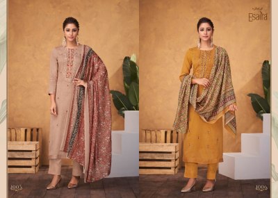 Esta Esaira by Carmel dyed cotton with embroidered unstitched salwar kameez catalogue at low rate salwar kameez catalogs