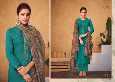 Esta Esaira present carmel cotton embroidered unstitched dress material catalogue salwar kameez catalogs