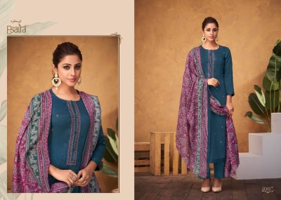 Esta Esaira present carmel cotton embroidered unstitched dress material catalogue salwar kameez catalogs