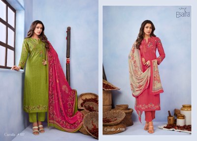 Esta by Esaira by Camila digital printed with neck work unstitched dress material catalogue at low rate salwar kameez catalogs