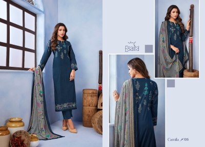 Esta by Esaira by Camila digital printed with neck work unstitched dress material catalogue at low rate salwar kameez catalogs