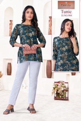 Fablily by Tunic luanch heavy capsual foil print western wear catalogue at affordable rate western wear catalogs