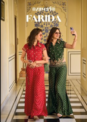 Farida by Zaveri Silk with fancy embroidered work co ord set catalogue at affordable rate Zaveri  women beauty 