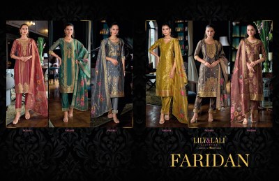 Faridan by Lily and lali Exclusive handwork silk kurti pant and dupatta catalogue  at affordable price readymade suit catalogs