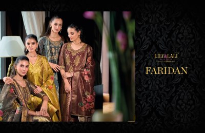 Faridan by Lily and lali Exclusive handwork silk kurti pant and dupatta catalogue  at affordable price readymade suit catalogs