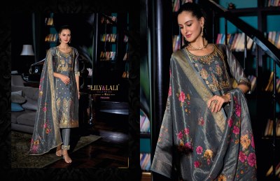 Faridan by Lily and lali Exclusive handwork silk kurti pant and dupatta catalogue  at affordable price readymade suit catalogs