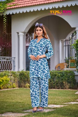 Fashion Beats by Tips and tops Heavy reyon printed Co ord set catalogue at affordable rate Size wise Combo Set