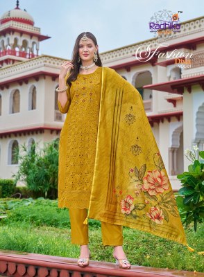 Fashion Diva vol 1 by Radhika lifestyle Chanderi silk Handwork readymade suit catalogue at amaviexpo readymade suit catalogs