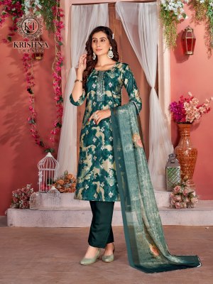 Fashion digital vol 1 by Krishna trends fancy modal heavy printed readymade suit catalogue at affordable rate readymade suit catalogs