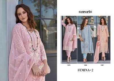 Femina vol 2 by Zaveri fancy embroidered readymade suit catalogue at affordable rate readymade suit catalogs