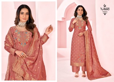 Ferari 2 by naari pure muslin jerqued unstitched suit catalogue at affordable rate  salwar kameez catalogs