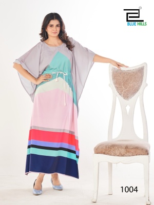 Ferris wheel by Blue Hills Heavy Crepe Printed fancy Kaftan collection with low price kurtis catalogs