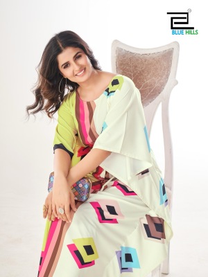 Ferris wheel by Blue Hills Heavy Crepe Printed fancy Kaftan collection with low price kurtis catalogs