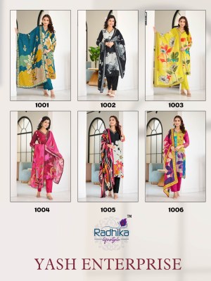 Festival diaries vol 1 by Radhika life style Maslin printed hand work top bottom and dupatta catalogue  readymade suit catalogs