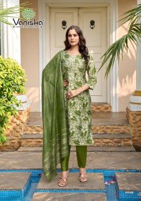 Festival vol 3 by Vaniska Straight chanderi printed readymade suit collection at affordable rate readymade suit catalogs
