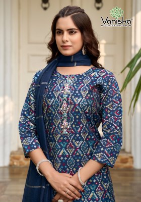 Festival vol 3 by Vaniska Straight chanderi printed readymade suit collection at affordable rate readymade suit catalogs