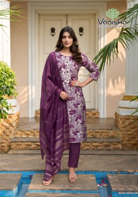 Festival vol 3 by Vaniska Straight chanderi printed readymade suit collection at affordable rate readymade suit catalogs