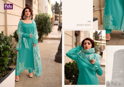 Fida by Kudrat pure cotton satin new unstitched fancy salwar suit catalogue at low rate,  salwar kameez catalogs