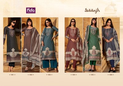 Fida by Saanjh fancy cotton printed unstitched salwar kameez catalogue at low rate salwar kameez catalogs