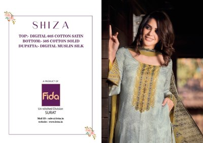 Fida by Shiza fancy digital cotton satin unstitched dress material catalogue salwar kameez catalogs