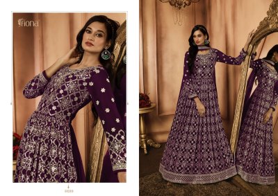 Fiona by Sehnaaz heavy embroidered georgette long exclusive gown catalogue at affordable rate readymade suit catalogs