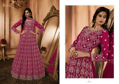 Fiona by Sehnaaz heavy embroidered georgette long exclusive gown catalogue at affordable rate readymade suit catalogs