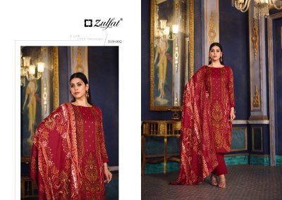 Firdaus by Zulfat pure wool pashmina digital printed dress material low price salwar kameez catalogs