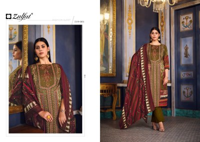 Firdaus by Zulfat pure wool pashmina digital printed dress material low price salwar kameez catalogs