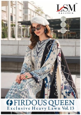 Firdous Queens vol 13 by LSM Galleria Master piece of lawn cotton Pakistani suit collection with low price 