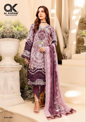 Firdous vol 4 by Al karam fancy soft cotton printed unstitched dress material catalogue at affordable rate dress material catalogs