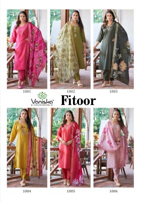 Fitoor by Vanishka Roman simmer heavy hand work kurti pant and dupatta catalogue at affordable rate readymade suit catalogs