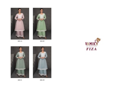 Fiza by Vamika heavy cotton thread work readymade suit catalogue at affordable rate readymade suit catalogs