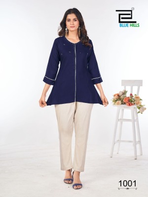 Flash by Blue Hills Trendy Reyon Moti work touch Western Wear Catalogue at Low Price western wear catalogs