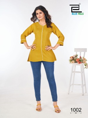 Flash by Blue Hills Trendy Reyon Moti work touch Western Wear Catalogue at Low Price western wear catalogs