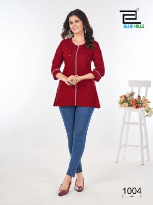 Flash by Blue Hills Trendy Reyon Moti work touch Western Wear Catalogue at Low Price western wear catalogs