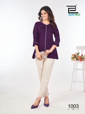 Flash by Blue Hills Trendy Reyon Moti work touch Western Wear Catalogue at Low Price western wear catalogs