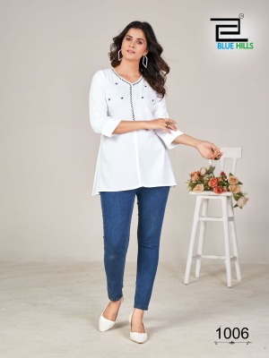 Flash by Blue Hills Trendy Reyon Moti work touch Western Wear Catalogue at Low Price western wear catalogs