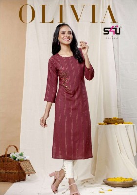 Flauntforever with S4u by Shivalis new launch Olivia 3 fancy kurti catalog at wholesale price  kurtis catalogs